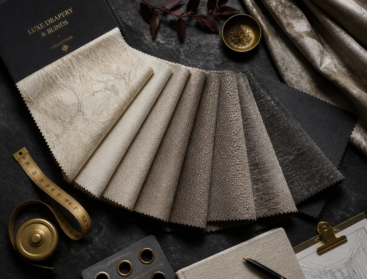 Luxury fabric swatches and design tools