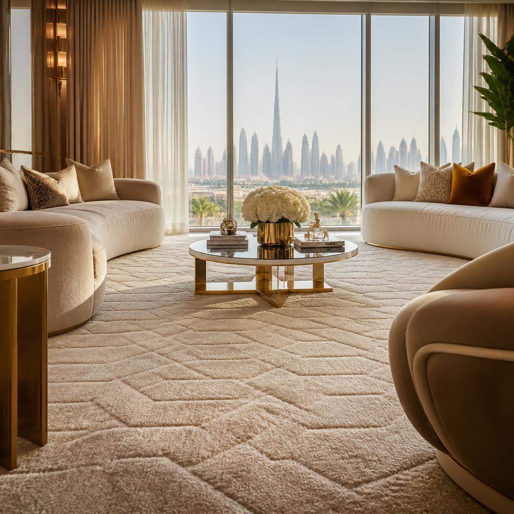 Carpet Flooring by Skyliving Shades in a UAE interior
