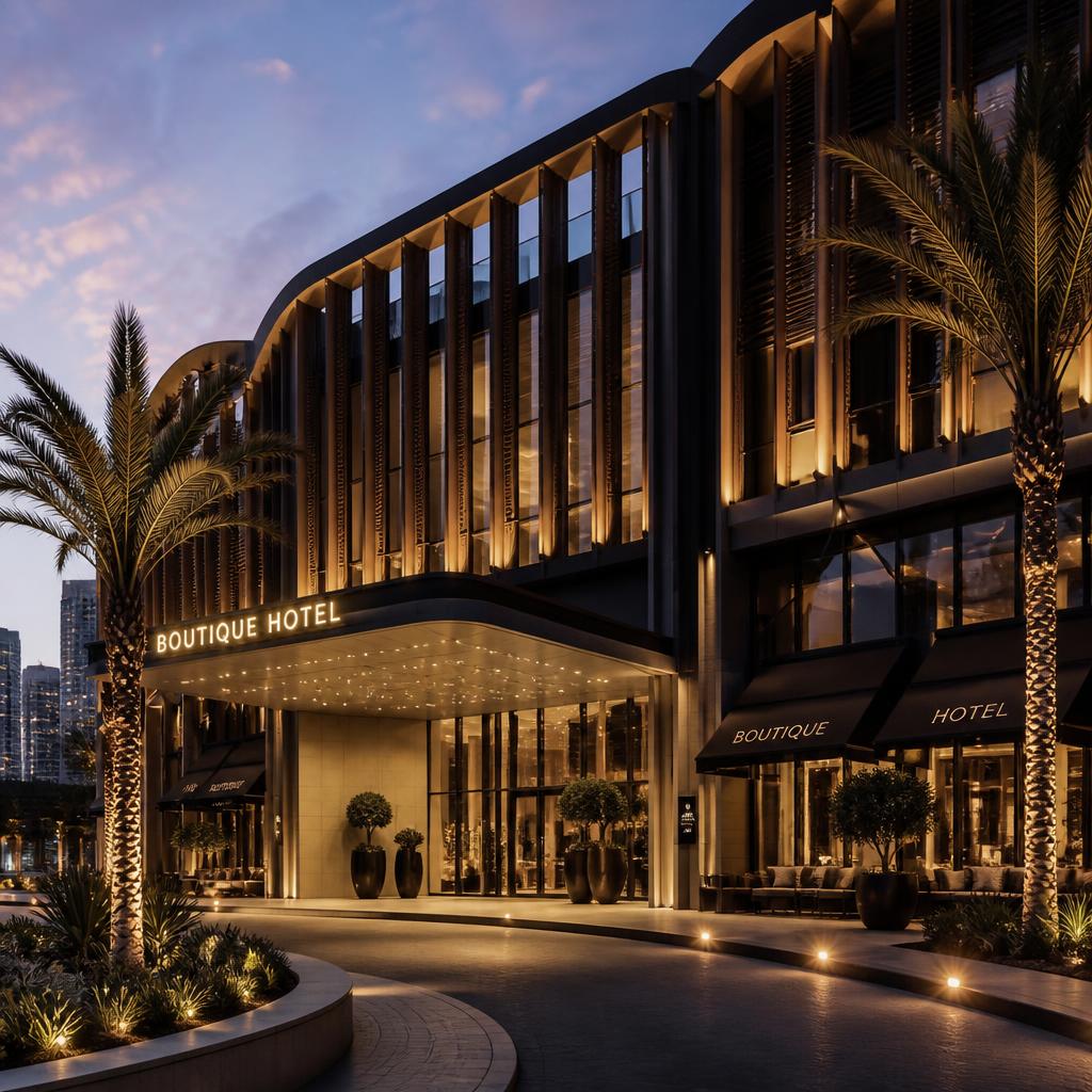 Skyliving Shades installation — Boutique Hotel, Dubai