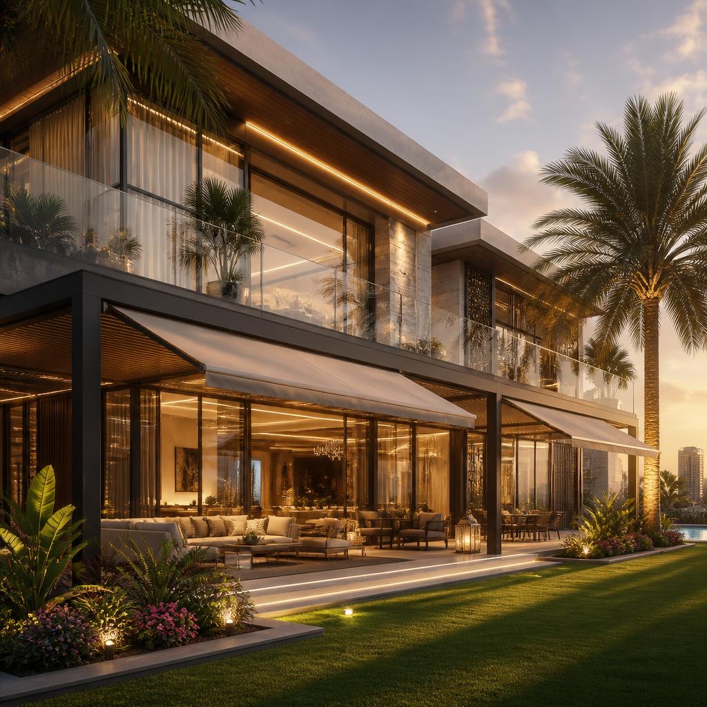 Skyliving Shades installation — Luxury Villa, Dubai