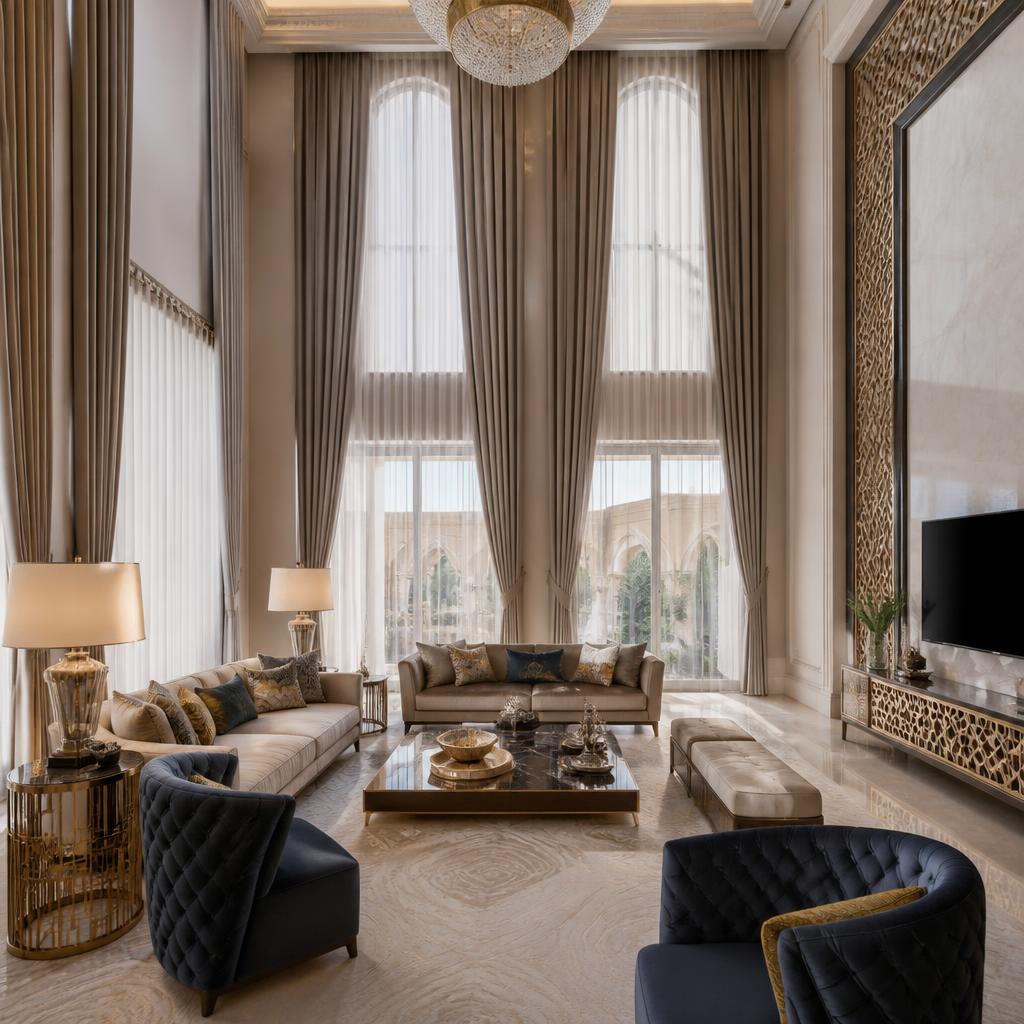 Skyliving Shades installation — Private Residence, Abu Dhabi
