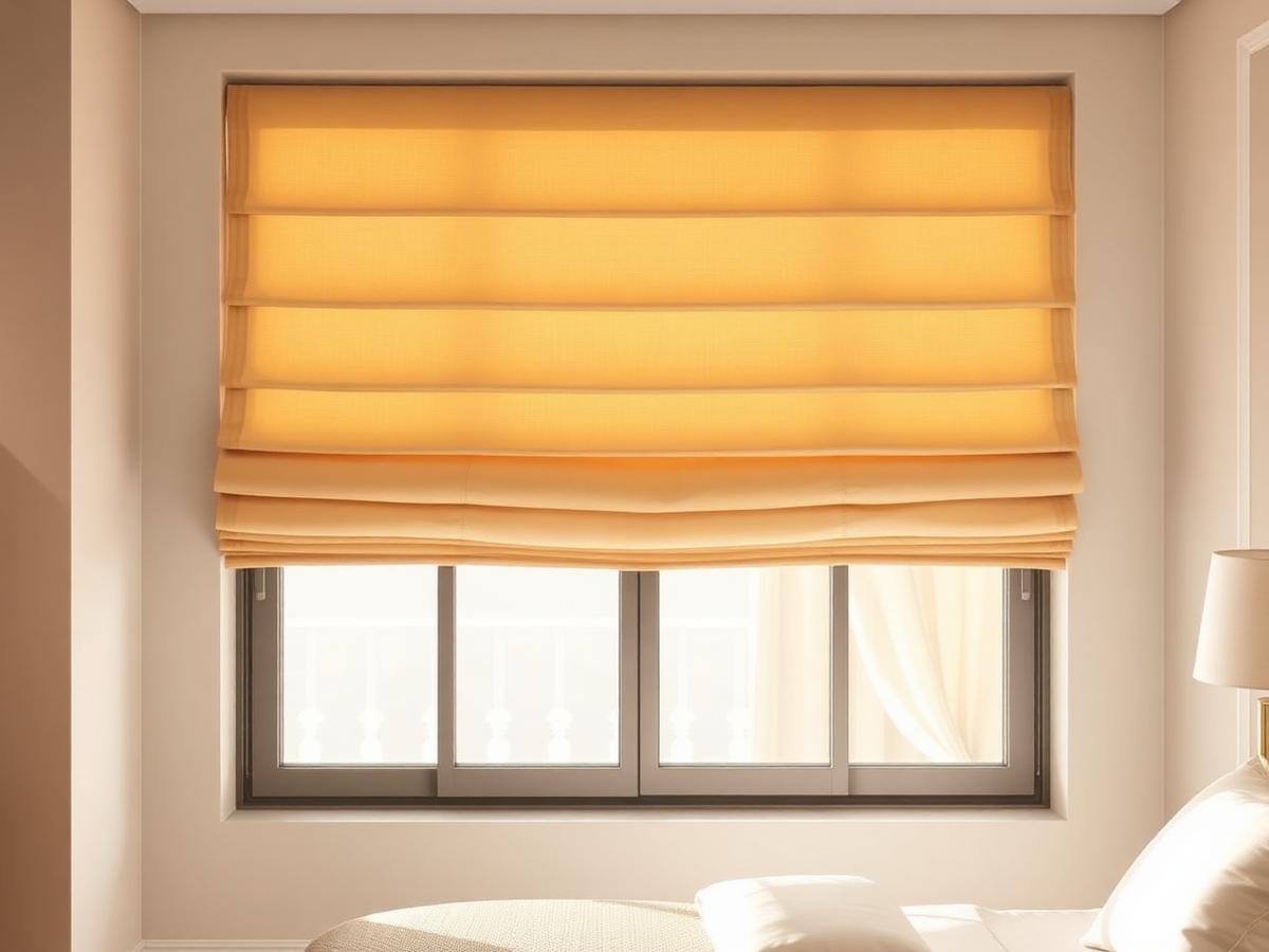 Roman Blinds by Skyliving Shades in a UAE interior